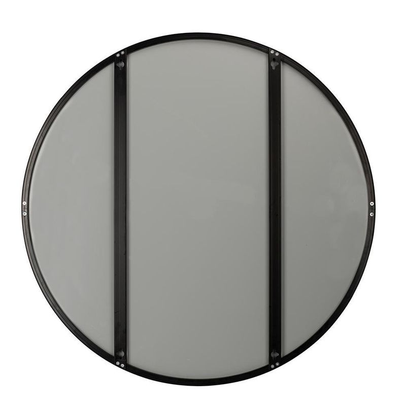 Espejo Redondo Marco Negro 80 Cm - Viva