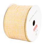Listón Decorativo Navideño Dorado Texturizado 2.5 Plg x 9 Yd