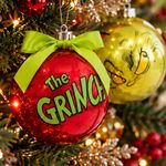 Set de 4 Esferas Navideñas The Grinch Multicolor 10 cm