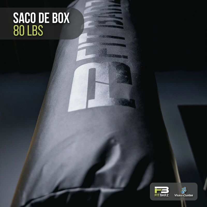 Saco de Box Vacío de Lona de hasta 80 Libras con Cadenas y Gancho Giratorio para Boxeo Negro