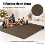 Alfombra de Plástico Flexible con Textura de Piedra para Crear Senderos en Villa Navideña Café Oscuro