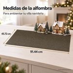 Alfombra de Plástico Flexible con Textura de Piedra para Crear Senderos en Villa Navideña Café Oscuro