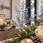 Pick Decorativo Navideño de Bayas Azules 12 x 50.8 cm