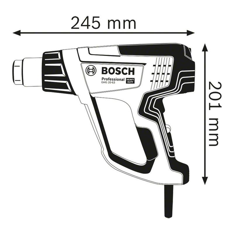 Pistola De Calor Bosch 2.000 W Ghg 20-63 - Bosch