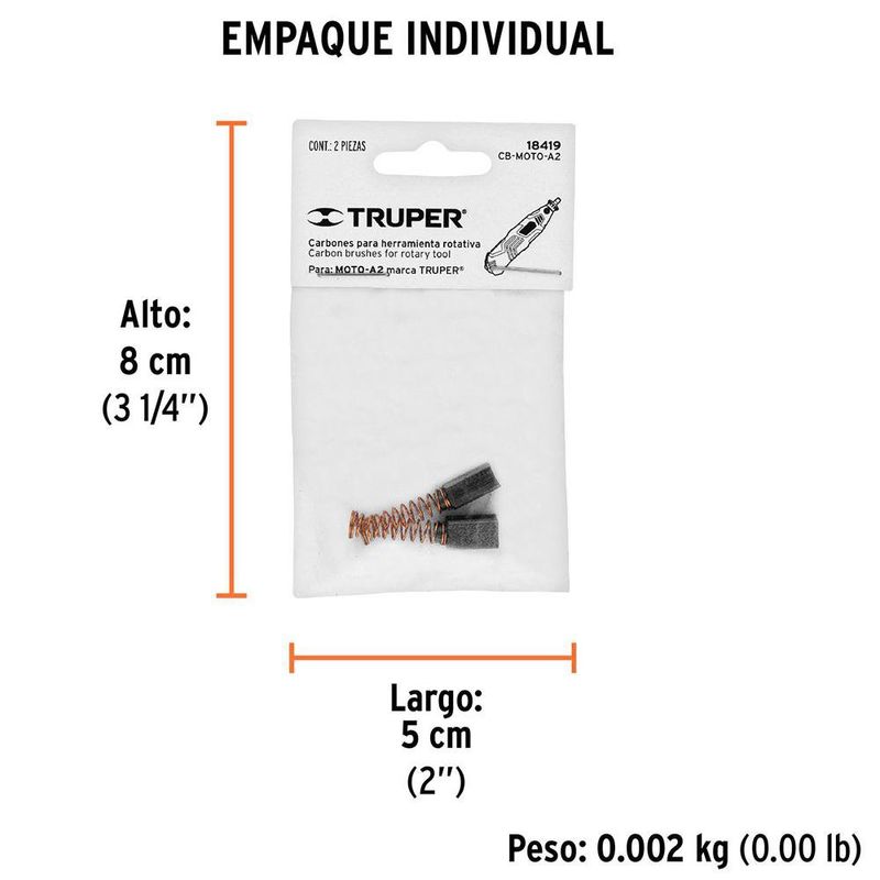 Set de 2 Carbones para Herramienta Rotativa Moto-A2