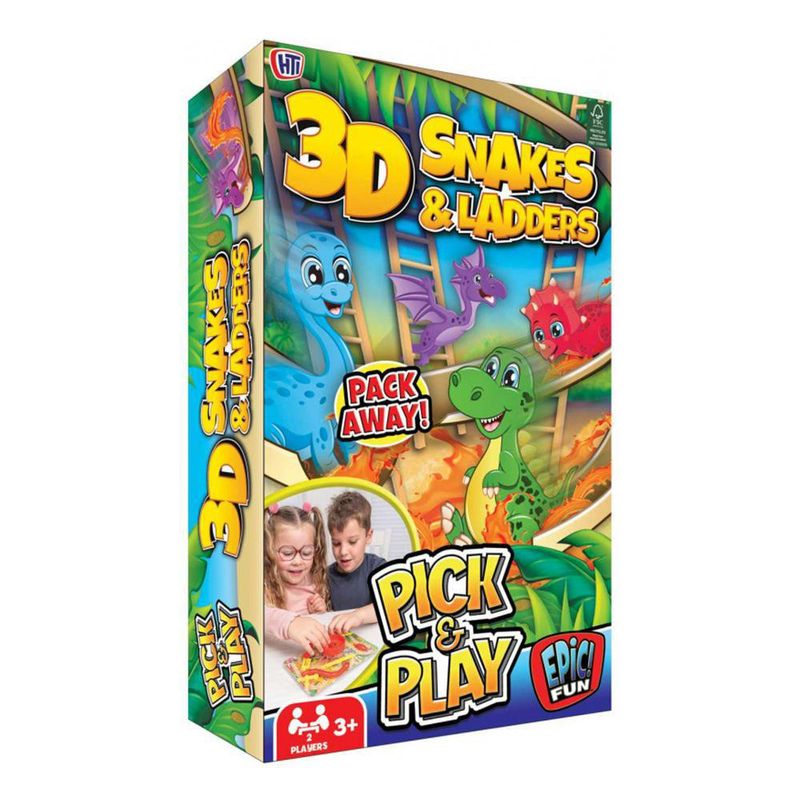 Juego De Mesa Snakes & Ladders 3D - Boing Toys