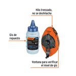 Tiralíneas Metálico con Tiza Azul de 30 Metros