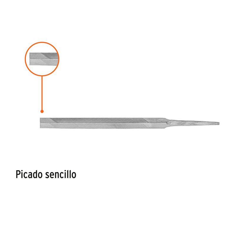 Lima Triangular Gruesa de 5 Plg para Afilado de Sierras