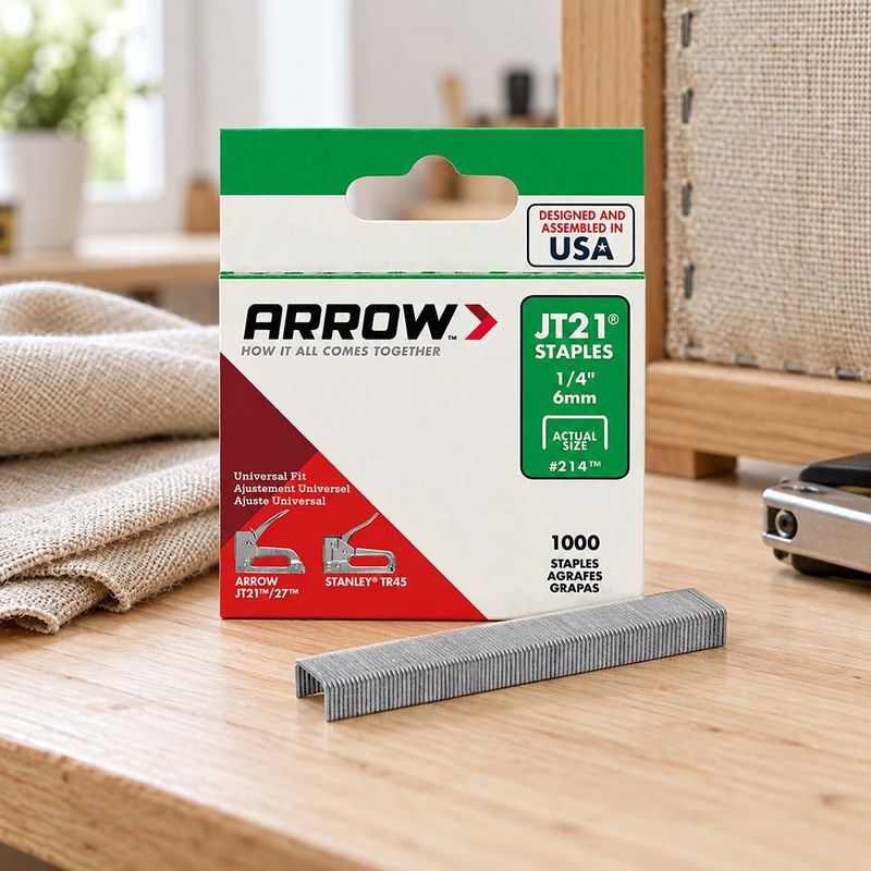 Caja de 1000 Grapas de Uso Liviano JT21 de 1/4 Plg