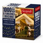 Serie Tipo Racimo LED Blanca Cálida 1000 Luces