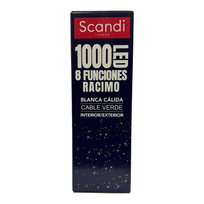 Serie Tipo Racimo LED Blanca Cálida 1000 Luces
