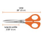 Tijera Multiuso para Oficina de 8 Plg de Acero Inoxidable