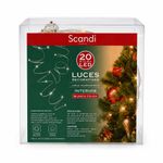 Serie de 20 Luces Fijas Micro LED Blanca Cálida con Cable Transparente para Interior