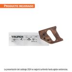 Serrucho de Costilla Truper Diamante de 12 Plg con Mango de Madera