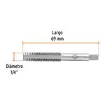 Machuelo Semicónico de 1/8 x 40 Hilos por Plg de Acero HSS