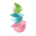 Set de Tazones Batidores Gourmet de 96 64 y 48 Oz con Cuchara Multicolor