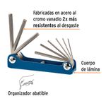 Juego de 9 Llaves Hexagonales Milimétricas Tipo Navaja con Mango Plegable