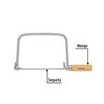 Sierra Caladora Manual de 6-1/2 Plg con Arco Metálico y Mango de Madera
