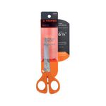 Tijera de 6-1/2 Plg para Oficina de Acero Inoxidable con Mango Naranja