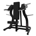 Máquina de Press de Hombro con Asiento Ajustable y Movimiento Guiado para Gimnasio Negro