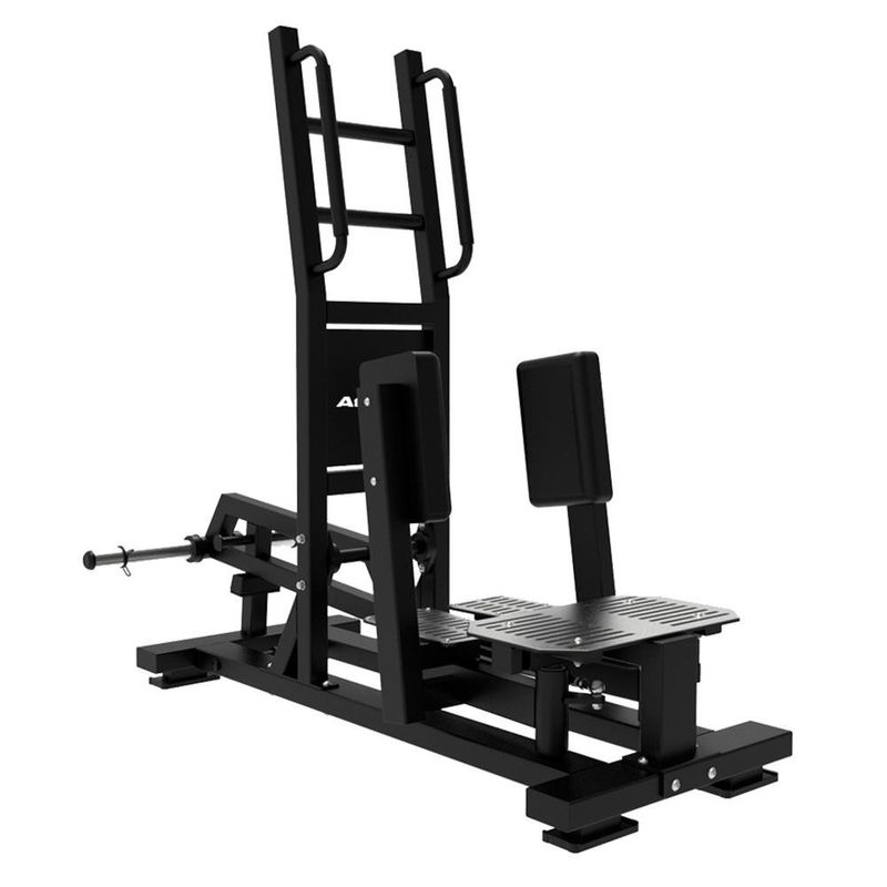 Máquina de Abductor Parado para Glúteos y Cadera con Estructura Reforzada en Gimnasio Negro