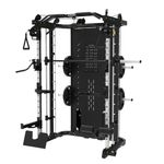 Rack de Potencia con Máquina Smith y Poleas Ajustables 3500SM con Torres de Peso Selectorizado Negro