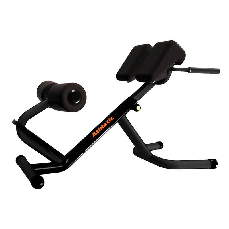Banca Romana Ergonómica Industrial para Zona Lumbar, Glúteos y Abdomen en Gimnasio Negro