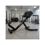 Banca Romana Ergonómica Industrial para Zona Lumbar, Glúteos y Abdomen en Gimnasio Negro