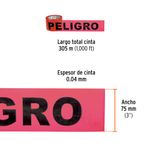 Banda de Peligro Roja de 304.8 Metros