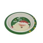 Bowl Navideño con Diseño de Santa Claus Color Verde y Blanco