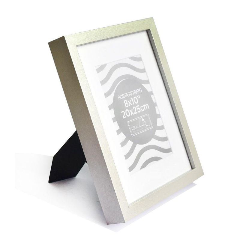 Marco Para Foto 8X10 Plateado - Flor De Liz