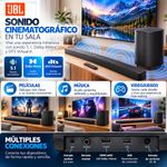 Barra de Sonido Bar 500MK2 5.1 Canales de 750 W con Subwoofer Inalámbrico y Dolby Atmos Negro