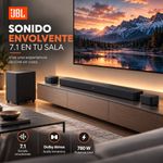 Barra de Sonido Bar 800MK2 7.1 Canales de 780 W con Subwoofer y Bocinas Desmontables Negro
