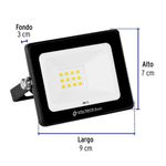Reflector Ultra Delgado LED Luz Cálida 10 W – Volteck