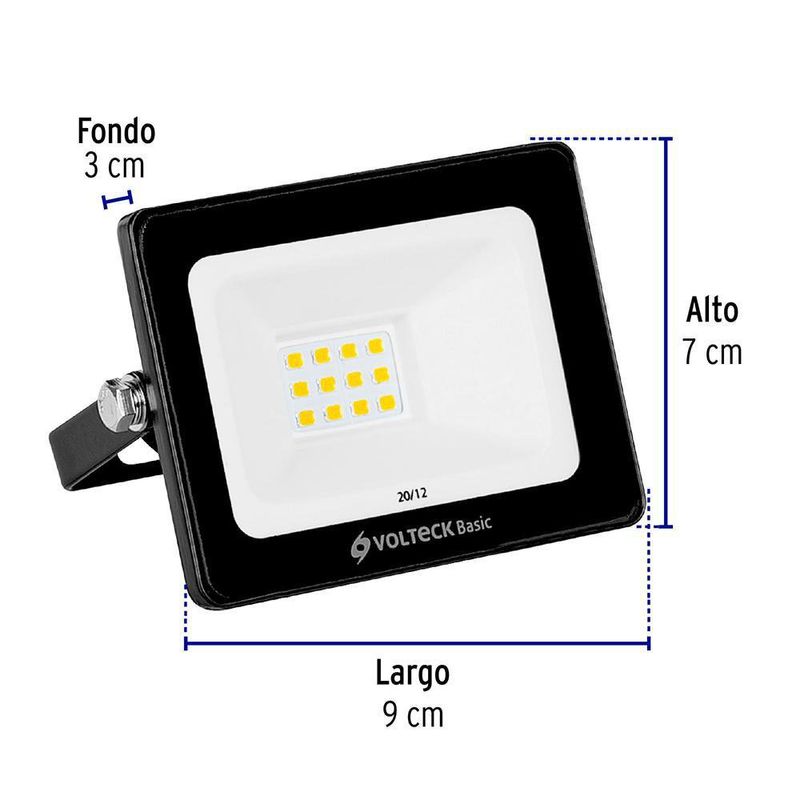 Reflector Ultra Delgado LED Luz Cálida 10 W – Volteck