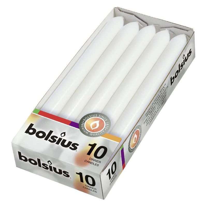 Vela Taper 230/2Omm Caja 10 Unid Blanco - Bolsius