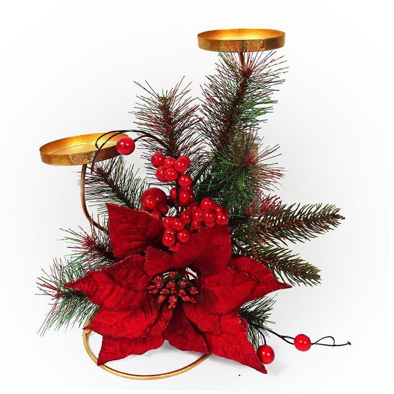 Candelero Con Pascua Roja 30 Cm - Scandi