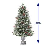 Árbol Nevado con Piñas Y Bayas 4 Pies 248 Tips - Scandi