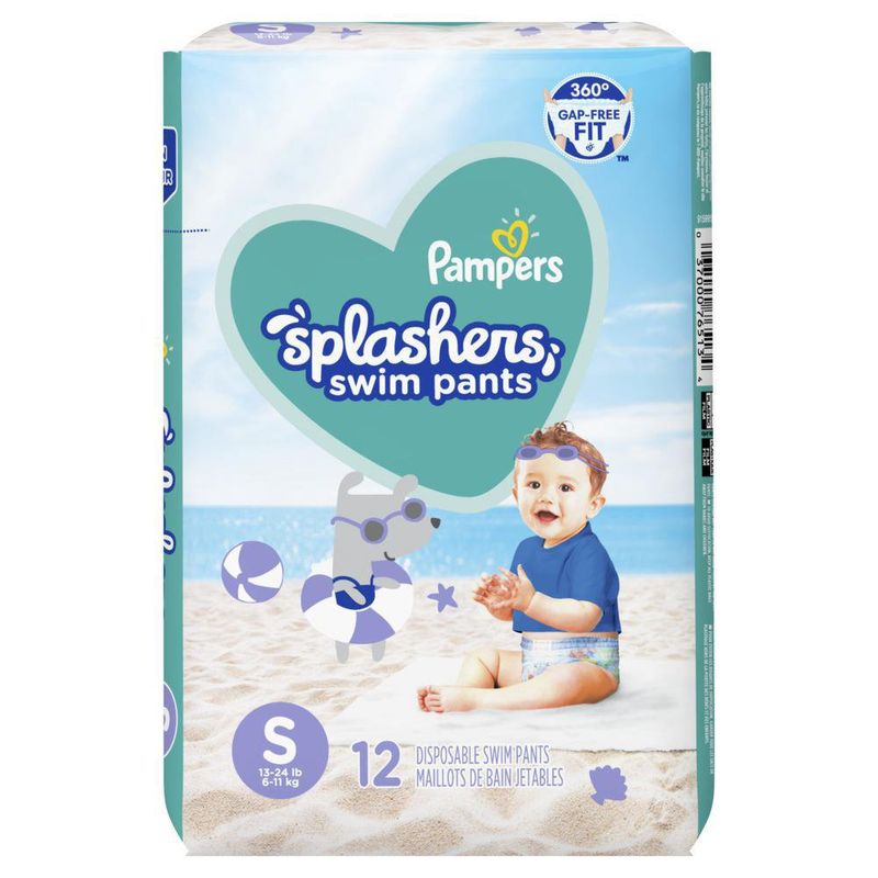 Pañales Desechables Para Agua Splashers Talla S 12 Unidades - Pampers