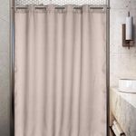 Cortina De Baño Waffle Sin Ganchos Gris 180X180 Cm - Viva