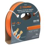 Manguera Para Compresor Reforzada Estándar De 1/4 Plg 284 Psi - Truper
