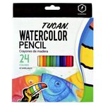 Crayón De Madera Acuarelable 24 Colores - Tucan