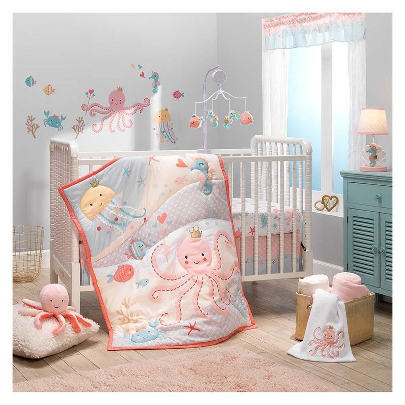 Set De Cuna Neblina De Océano 3 Pzas - Lambs Ivy