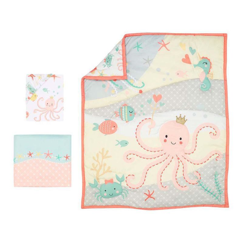 Set De Cuna Neblina De Océano 3 Pzas - Lambs Ivy