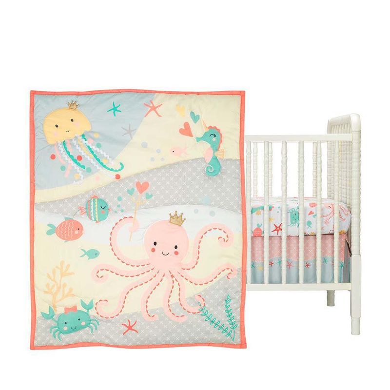 Set De Cuna Neblina De Océano 3 Pzas - Lambs Ivy