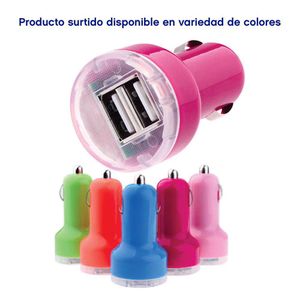 Cargador para Carro con Puertos USB Colores Surtidos