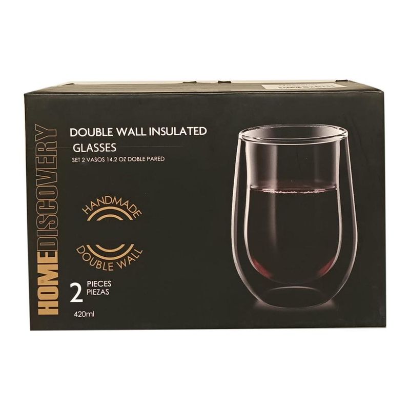 Set de 2 Vasos Doble Pared 14.2 Oz