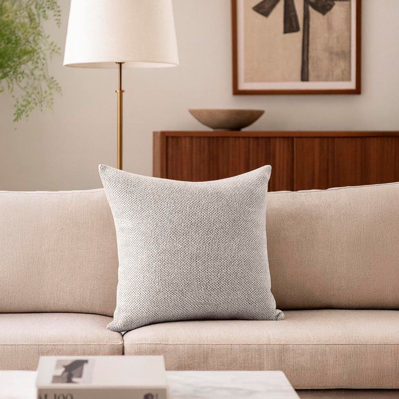 Cojín Relleno Decorativo Texturizado Beige 40 x 40 Cm