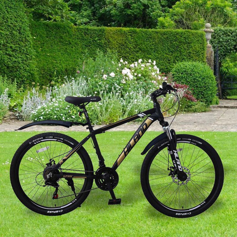 Bicicleta de Montaña Rin 26 de 21 Velocidades Negro y Dorado - Hiland