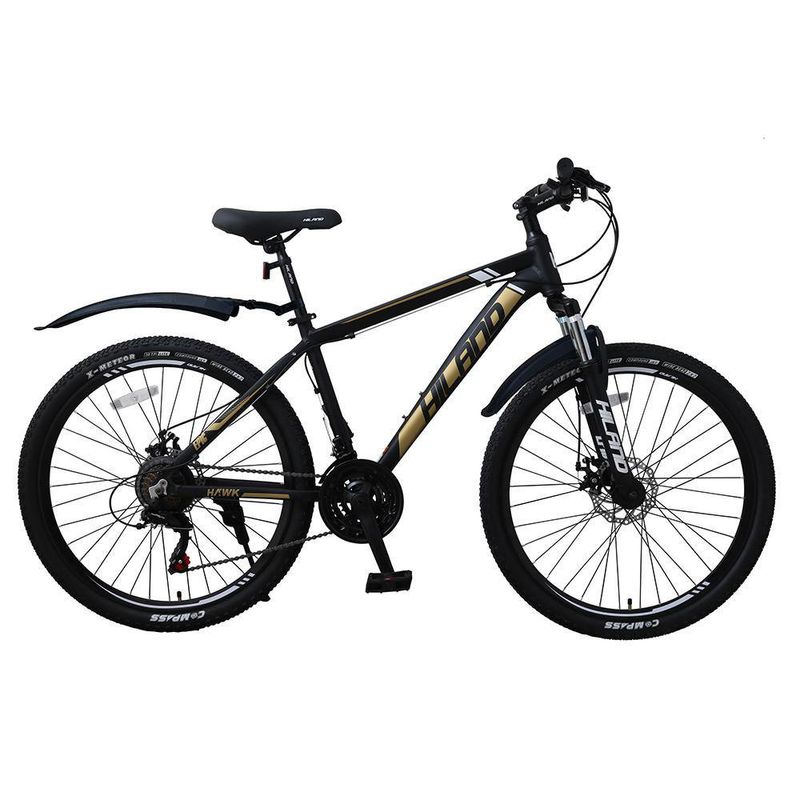 Bicicleta Mtb Rin 26 De 21 Velocidades Negro Con Dorado - Hiland